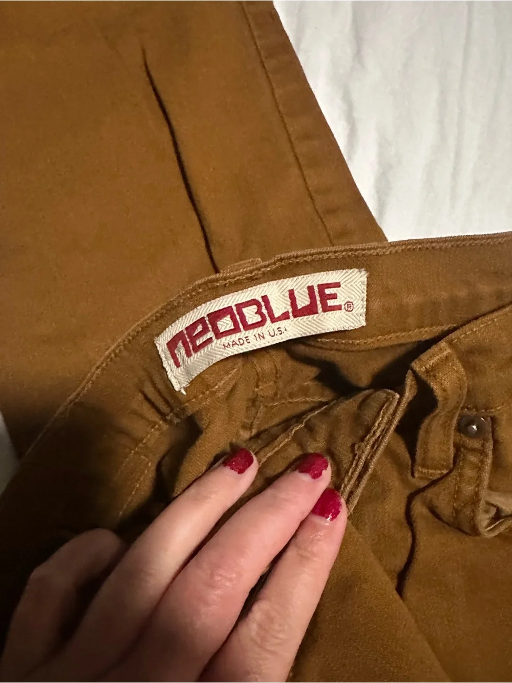 Neo blue 30 orange khaki jeans